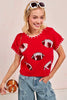 BiBi Gameday Sequin Football Embroidered Stitch Sweater by Wild and Free Boutique