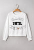 Black CLASSY UNTIL KICKOFF Plush Letter Patched Loose Sweatshirt by Wild and Free Boutique