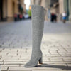 Plus-Size Over The Knee Long Boots for Women – Chunky Heel Nightclub Platform by FitiqueFit