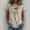 Women's Loose-Fit Short Sleeve Casual Pullover T-Shirt by FitiqueFit