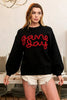 BiBi Game Day Metallic Letter Sweater by Wild and Free Boutique