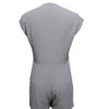 Women’s Short Button Front Jumpsuit – V-Neck Patchwork Romper by FitiqueFit