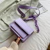 Chain Design Trendy Lady Bags Mini Pu Leather Flap Bags for Women Shoulder Handbag Female Fashion Cross Body Bag with Lid by Stevvex
