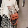 Chain Design Trendy Lady Bags Mini Pu Leather Flap Bags for Women Shoulder Handbag Female Fashion Cross Body Bag with Lid by Stevvex