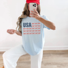 USA Bow Flag Graphic Tee - Patriotic Gingham Bows Shirt by Hey Jude Graphic Tees