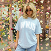 WWJD Puff Print Graphic Tee – Trendy Faith-Inspired T-Shirt by Hey Jude Graphic Tees