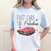 Fast Cars & Freedom Graphic Tee – Vintage Americana Muscle Car Shirt by Hey Jude Graphic Tees