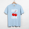 American Classic Cherry Graphic Tee – Retro Red Cherries Design by Hey Jude Graphic Tees
