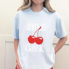 American Classic Cherry Graphic Tee – Retro Red Cherries Design by Hey Jude Graphic Tees
