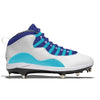 "Charlotte” Jordan 10 Retro Cleats by Stadium Custom Kicks