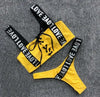 Charming Love Letter Bikini Women Halter Push Up Bathing Suit Swimsuit Women's Push-up Halter Bandage Bikini Swimsuits Swim Bottoms Hollow Out Front Lace Up Bandage Swimwear by Stevvex