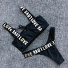 Charming Love Letter Bikini Women Halter Push Up Bathing Suit Swimsuit Women's Push-up Halter Bandage Bikini Swimsuits Swim Bottoms Hollow Out Front Lace Up Bandage Swimwear by Stevvex