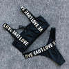 Charming Love Letter Bikini Women Halter Push Up Bathing Suit Swimsuit Women's Push-up Halter Bandage Bikini Swimsuits Swim Bottoms Hollow Out Front Lace Up Bandage Swimwear by Stevvex