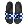 "Checkered Blue" Nike Benassi JDI Men's Slides by Stadium Custom Kicks