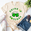 Cheers F*ckers, Drink Up B*tches Saint Paddy Couples T-Shirt by Adorb Custom Tees