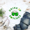 Cheers F*ckers, Drink Up B*tches Saint Paddy Couples T-Shirt by Adorb Custom Tees