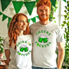 Cheers F*ckers, Drink Up B*tches Saint Paddy Couples T-Shirt by Adorb Custom Tees
