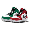 "Christmas Mismatch" Jordan 1 Retro Cleats by Stadium Custom Kicks