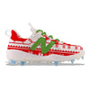 "Christmas Sweater" New Balance FuelCell COMPv3 TPU Baseball Cleats - Size 11 Men's by Stadium Custom Kicks