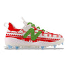 "Christmas Sweater" New Balance FuelCell COMPv3 TPU Baseball Cleats by Stadium Custom Kicks