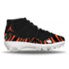 "Cincinnati Alternate" Jordan 11 Retro TD Football Cleats by Stadium Custom Kicks