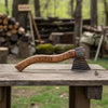 Hand-finished Workshop Axe with Chisel-textured Steel Head and Premium Hardwood Shaft by JW SteelCrafts