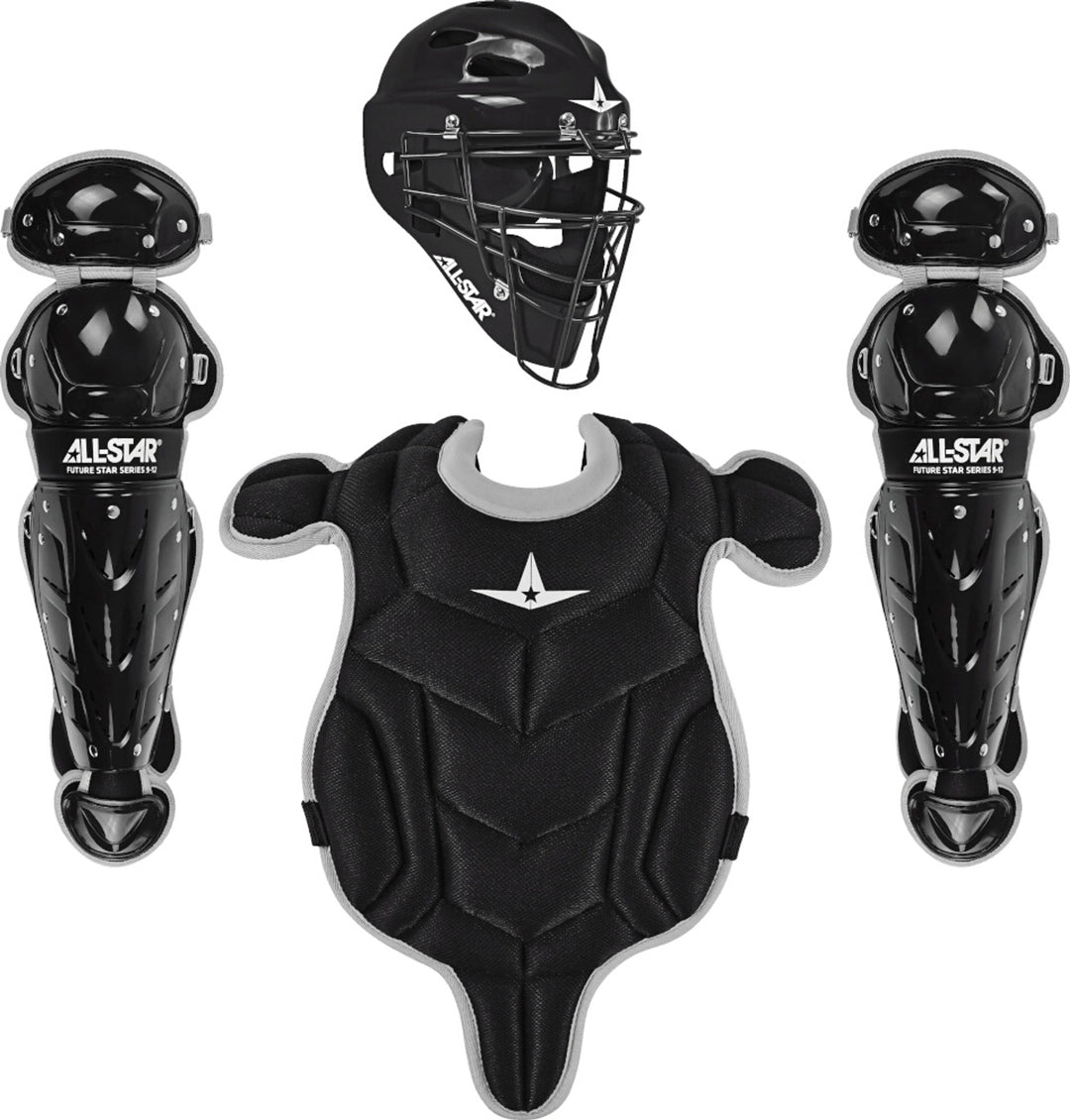 BLACK The Bat Flip Shop Catchers Equipment Sets 2024 All-Star Future Star Series Youth Baseball Catcher's Gear Set-CKFS912 - The Bat Flip Shop