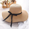 Classic Design Wide Elegant Hat New Simple Foldable Wide Floppy Girls Straw Hat Sun Hat Beach Women Summer Hat UV Protect Travel Cap Lady Cap Female Outdoor Summer Hat by Stevvex