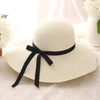 Classic Design Wide Elegant Hat New Simple Foldable Wide Floppy Girls Straw Hat Sun Hat Beach Women Summer Hat UV Protect Travel Cap Lady Cap Female Outdoor Summer Hat by Stevvex