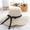 Classic Design Wide Elegant Hat New Simple Foldable Wide Floppy Girls Straw Hat Sun Hat Beach Women Summer Hat UV Protect Travel Cap Lady Cap Female Outdoor Summer Hat by Stevvex