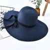 Classic Design Wide Elegant Hat New Simple Foldable Wide Floppy Girls Straw Hat Sun Hat Beach Women Summer Hat UV Protect Travel Cap Lady Cap Female Outdoor Summer Hat by Stevvex