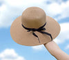 Classic Design Wide Elegant Hat New Simple Foldable Wide Floppy Girls Straw Hat Sun Hat Beach Women Summer Hat UV Protect Travel Cap Lady Cap Female Outdoor Summer Hat by Stevvex