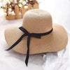 Classic Design Wide Elegant Hat New Simple Foldable Wide Floppy Girls Straw Hat Sun Hat Beach Women Summer Hat UV Protect Travel Cap Lady Cap Female Outdoor Summer Hat by Stevvex