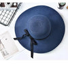 Classic Design Wide Elegant Hat New Simple Foldable Wide Floppy Girls Straw Hat Sun Hat Beach Women Summer Hat UV Protect Travel Cap Lady Cap Female Outdoor Summer Hat by Stevvex