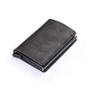 Classic Multifunction Automatic Aluminum Alloy Leather Credit Card Holder Retro New Pop-Up Card Ejector Business Wallets For Men by Stevvex
