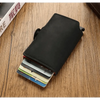 Classic Multifunction Automatic Aluminum Alloy Leather Credit Card Holder Retro New Pop-Up Card Ejector Business Wallets For Men by Stevvex
