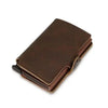 Classic Multifunction Automatic Aluminum Alloy Leather Credit Card Holder Retro New Pop-Up Card Ejector Business Wallets For Men by Stevvex