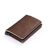 Classic Multifunction Automatic Aluminum Alloy Leather Credit Card Holder Retro New Pop-Up Card Ejector Business Wallets For Men by Stevvex
