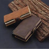 Classic Multifunction Automatic Aluminum Alloy Leather Credit Card Holder Retro New Pop-Up Card Ejector Business Wallets For Men by Stevvex