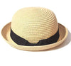 Classic Simple Female Hat For Summer Beach Hat Casual Lady Summer Solid Color Straw Hat Women Elegant Hat Traveling Hats UV Protection Sun Cap Women Flat Bowknot Design Cute Cap Girls Hat 56-58cm by Stevvex