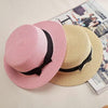 Classic Simple Female Hat For Summer Beach Hat Casual Lady Summer Solid Color Straw Hat Women Elegant Hat Traveling Hats UV Protection Sun Cap Women Flat Bowknot Design Cute Cap Girls Hat 56-58cm by Stevvex