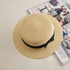 Classic Simple Female Hat For Summer Beach Hat Casual Lady Summer Solid Color Straw Hat Women Elegant Hat Traveling Hats UV Protection Sun Cap Women Flat Bowknot Design Cute Cap Girls Hat 56-58cm by Stevvex