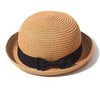 Classic Simple Female Hat For Summer Beach Hat Casual Lady Summer Solid Color Straw Hat Women Elegant Hat Traveling Hats UV Protection Sun Cap Women Flat Bowknot Design Cute Cap Girls Hat 56-58cm by Stevvex