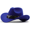 Classic Simple Women Men Wool Western Cowboy Hat Women Men's Western Cowboy Unisex Hat Gentleman Wide Brim Hat Dad Cowgirl Hats Cowgirl Hats With Wide Belt by Stevvex