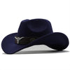 Classic Simple Women Men Wool Western Cowboy Hat Women Men's Western Cowboy Unisex Hat Gentleman Wide Brim Hat Dad Cowgirl Hats Cowgirl Hats With Wide Belt by Stevvex