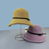 Classic Style Straw Hat Women Foldable Traveling Summer Women's Big Sun Hat Vintage Design Wide Side Straw Hat Female Summer Beach Hat Holiday Party Cap 56-58CM by Stevvex