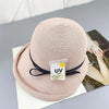 Classic Style Straw Hat Women Foldable Traveling Summer Women's Big Sun Hat Vintage Design Wide Side Straw Hat Female Summer Beach Hat Holiday Party Cap 56-58CM by Stevvex