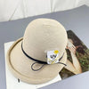 Classic Style Straw Hat Women Foldable Traveling Summer Women's Big Sun Hat Vintage Design Wide Side Straw Hat Female Summer Beach Hat Holiday Party Cap 56-58CM by Stevvex