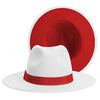 Classic Wide Brim Fedora Hat Men Women Two Colors Fedora Hats Cowboy Hat White Blue Belt Beautiful Design Soft Unisex Party Formal Hat 56-58CM by Stevvex