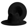 Classic Wide Brim Fedora Hat Men Women Two Colors Fedora Hats Cowboy Hat White Blue Belt Beautiful Design Soft Unisex Party Formal Hat 56-58CM by Stevvex
